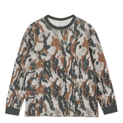 Gramicci Waffle Crew Bark Camo