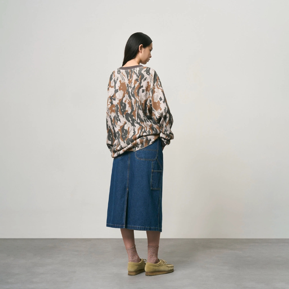 Gramicci Waffle Crew Bark Camo G6FM-J041-BKCM