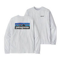 Patagonia L/S P-6 Logo Responsibili-Tee White