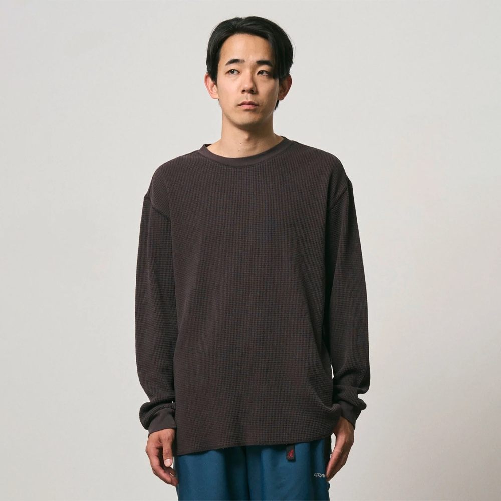 Gramicci Waffle Crew Fossil Pigment G6FM-J041-FLPG