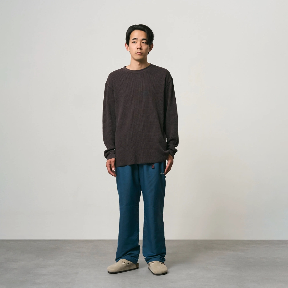 Gramicci Waffle Crew Fossil Pigment G6FM-J041-FLPG