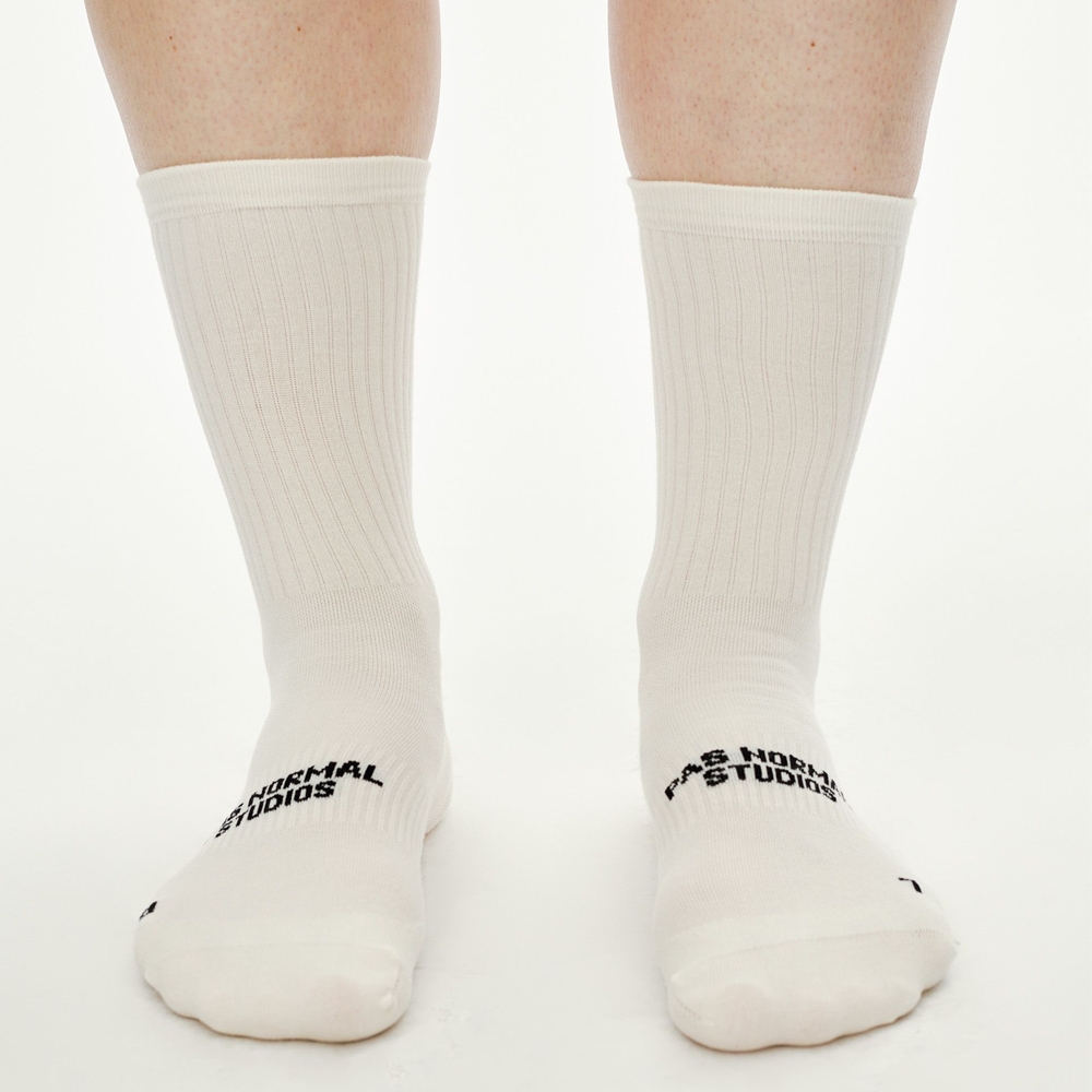 Pas Normal Studios Off-Race Socks Off White NAP2026AR-4101