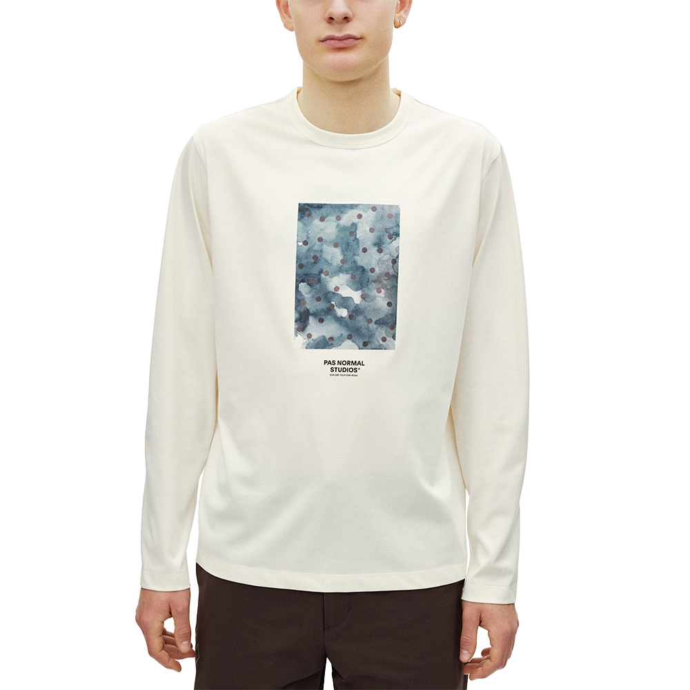 Pas Normal Studios Off-Race Cotton Tech Graphic Long Sleeve Tee Off White NQ2029AR-3101