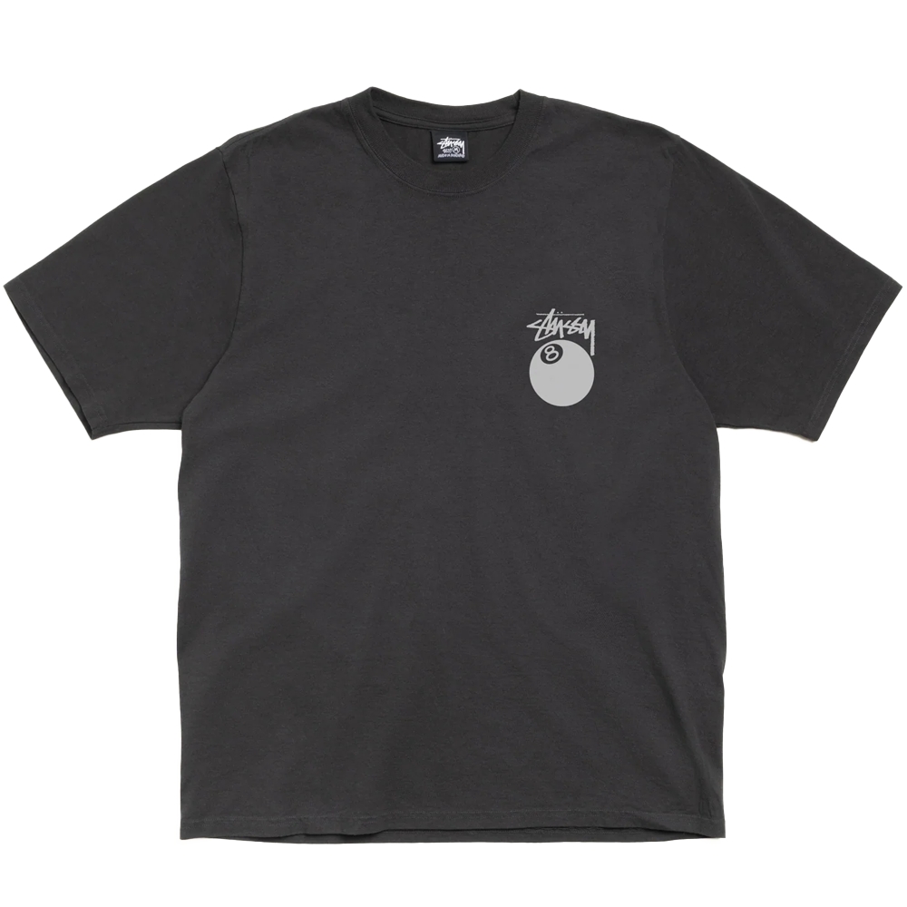 Stussy 8 Ball Tee Pigment Dyed Faded Black 1905022_FBLA