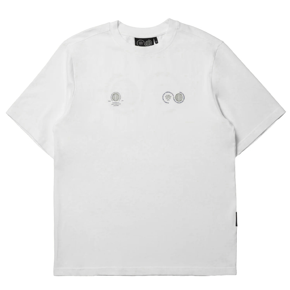 Purple Mountain Observatory Globe SS Tee White PMO201_WHIT