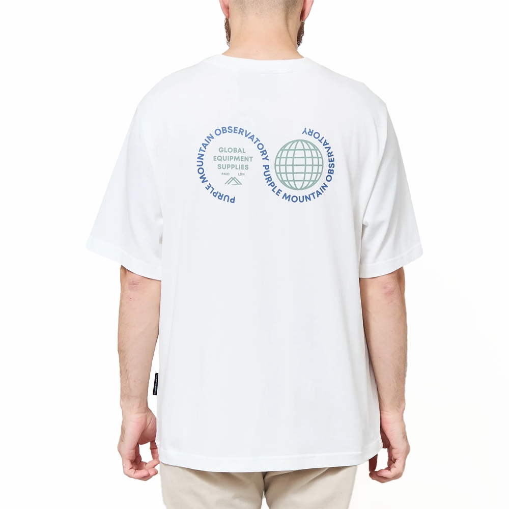 Purple Mountain Observatory Globe SS Tee White PMO201_WHIT