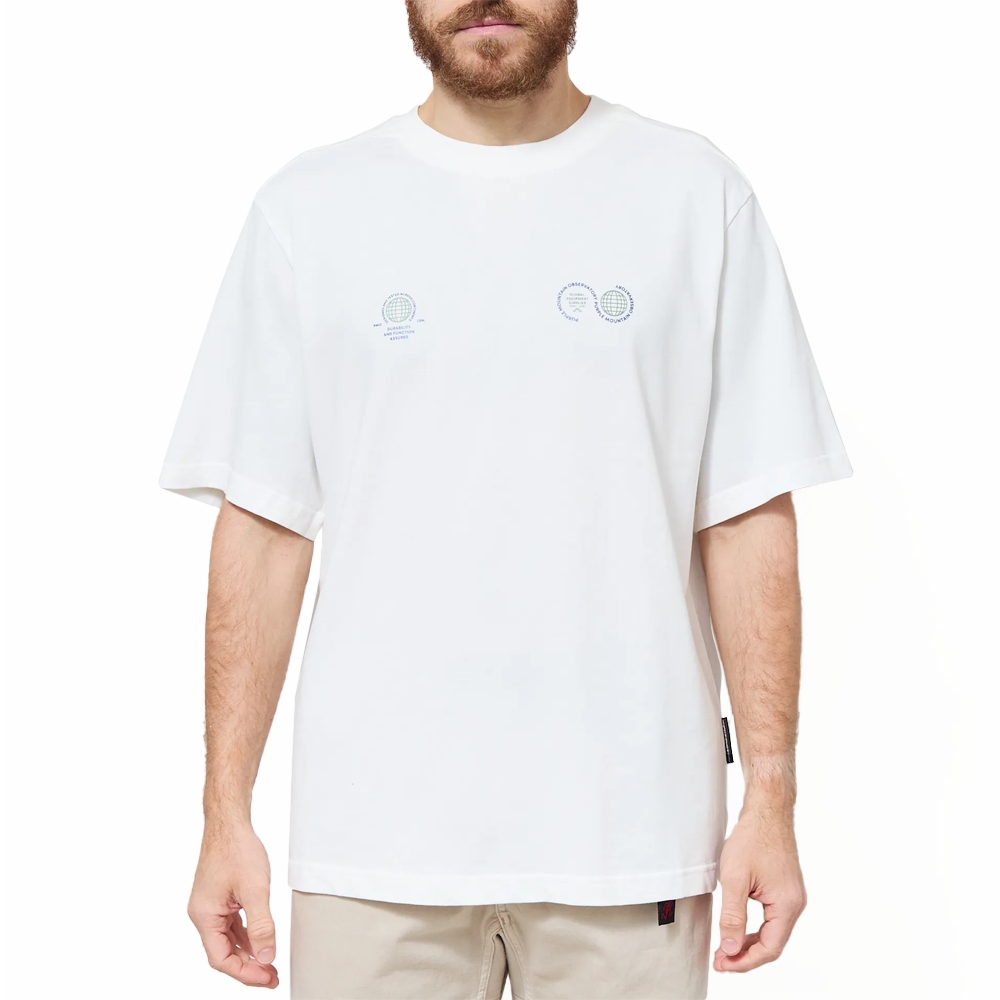 Purple Mountain Observatory Globe SS Tee White PMO201_WHIT