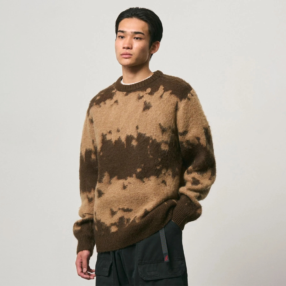 Gramicci Mohair Splatter Sweater Taupe Splatter G6FM-J037-TPSP