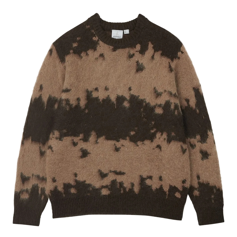 Gramicci Mohair Splatter Sweater Taupe Splatter