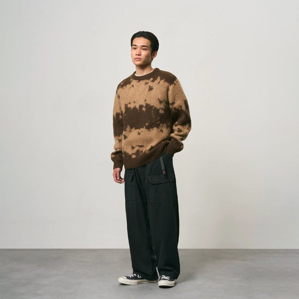 Gramicci Mohair Splatter Sweater Taupe Splatter G6FM-J037-TPSP