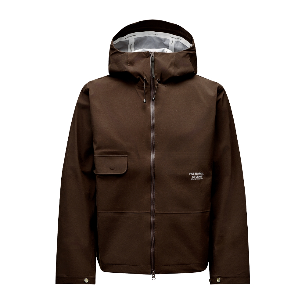 Pas Normal Studios Off-Race 3L Shell Jacket Dark Coffee