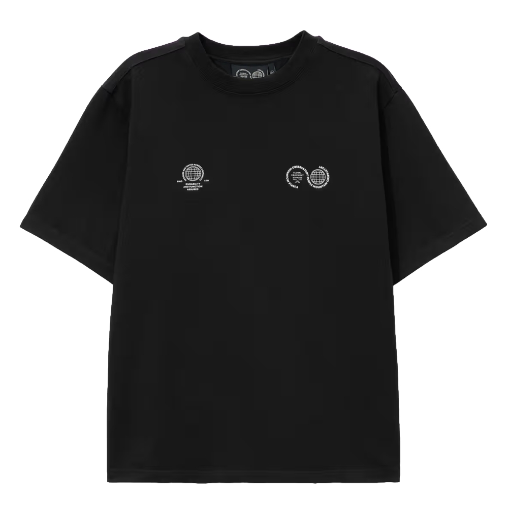 Purple Mountain Observatory Globe SS Tee Black PMO201_BLK