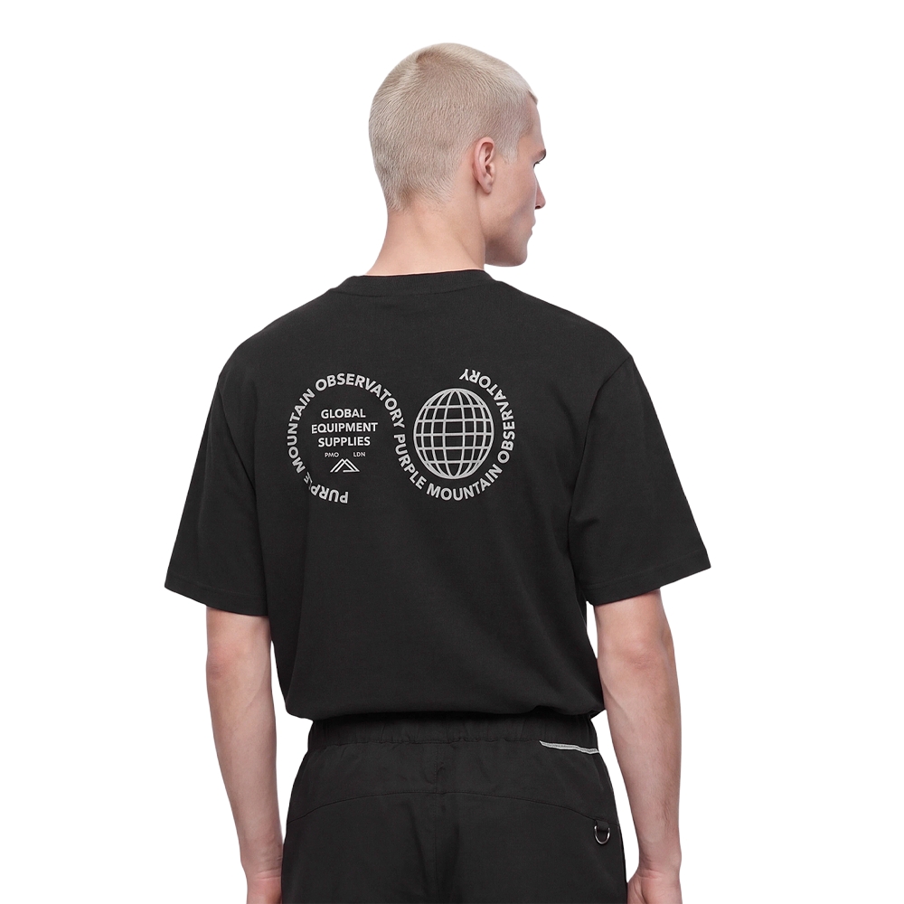 Purple Mountain Observatory Globe SS Tee Black PMO201_BLK