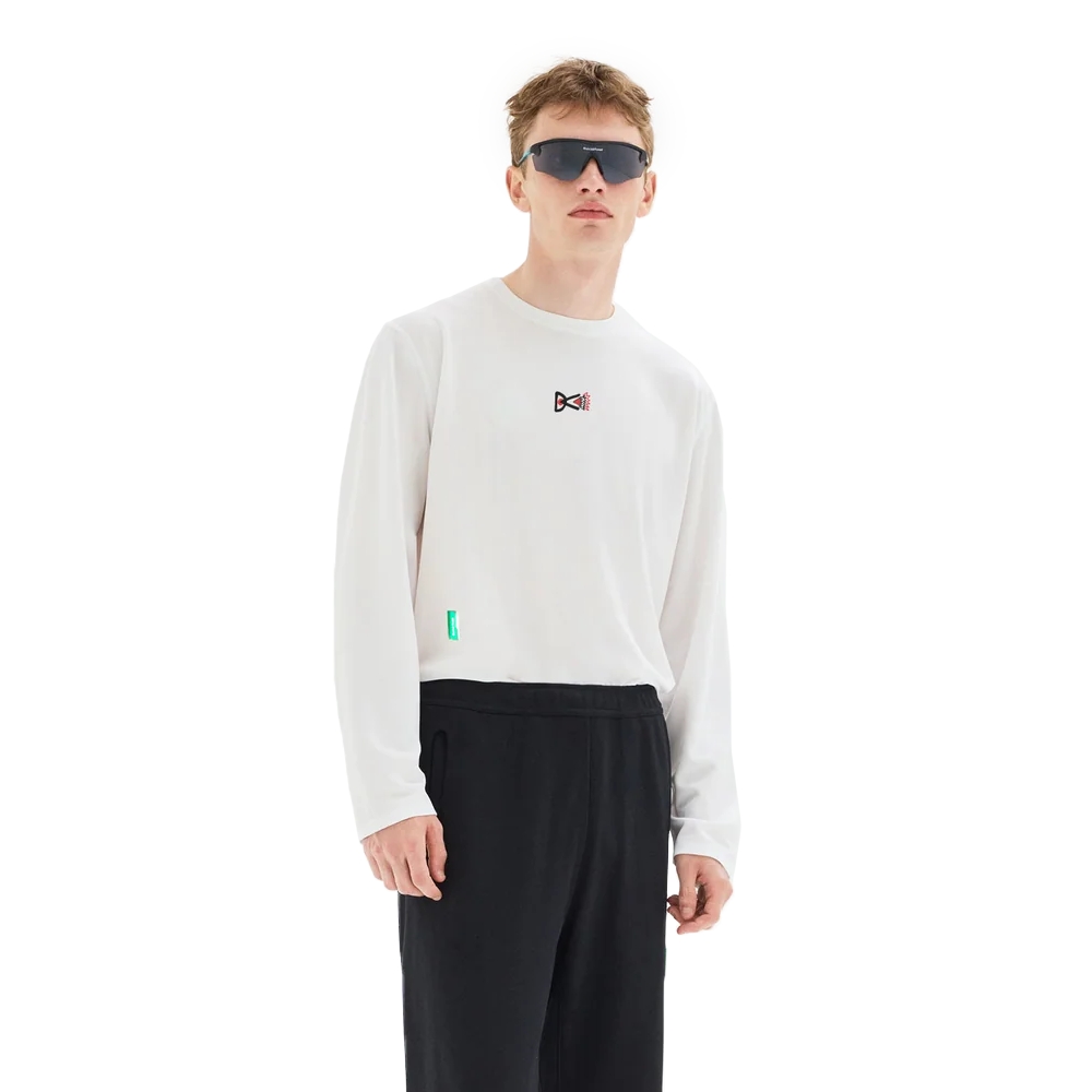 District Vision Long Sleeve Boxy Training Tee White DV0101-A_WHITE