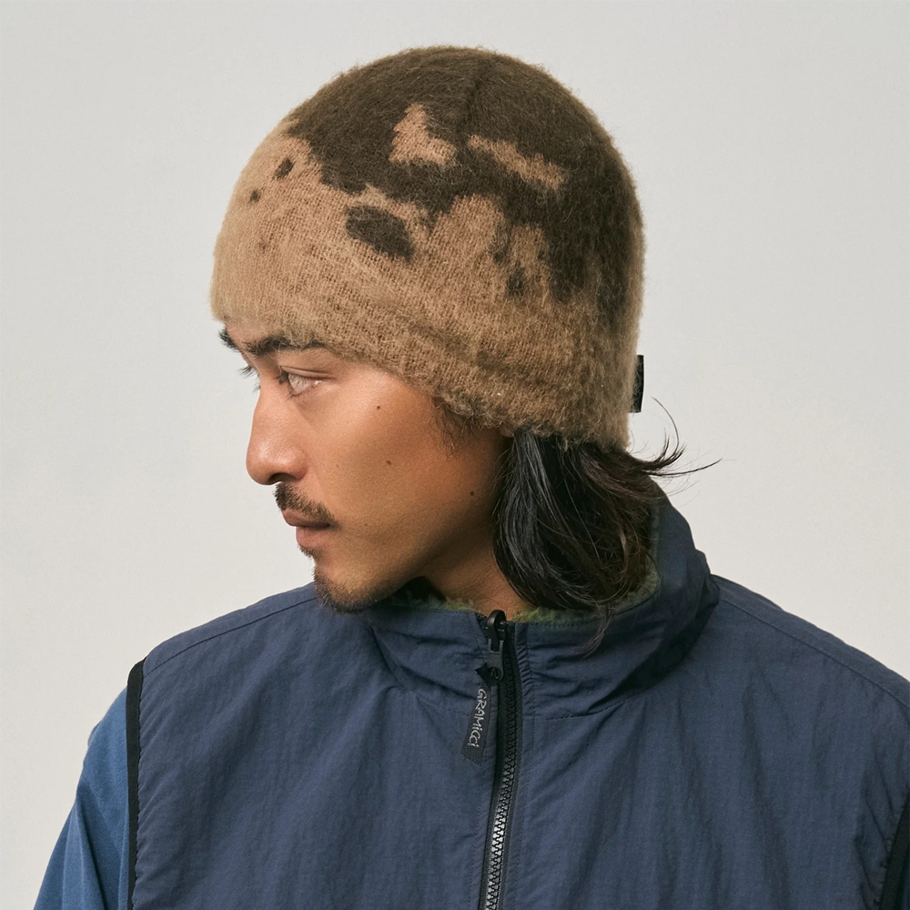 Gramicci Mohair Splatter Beanie Taupe Splatter G6FA-039-TPSP