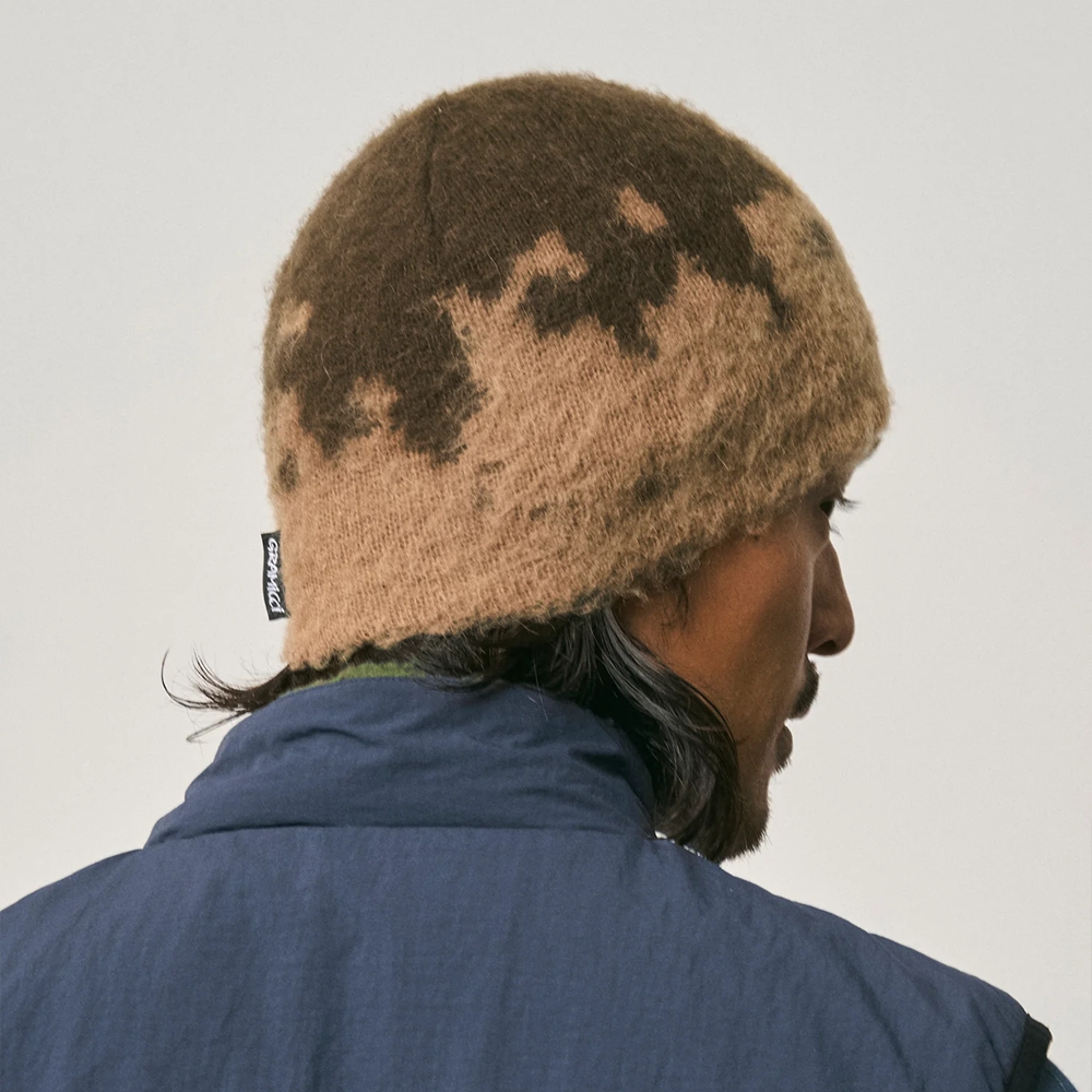 Gramicci Mohair Splatter Beanie Taupe Splatter G6FA-039-TPSP