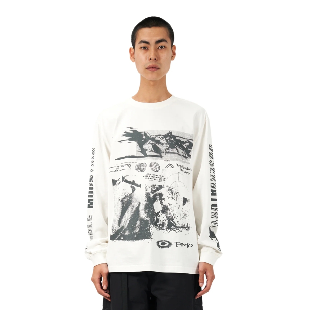 Purple Mountain Observatory Spaces L/S Tee White PMO2124_WHIT
