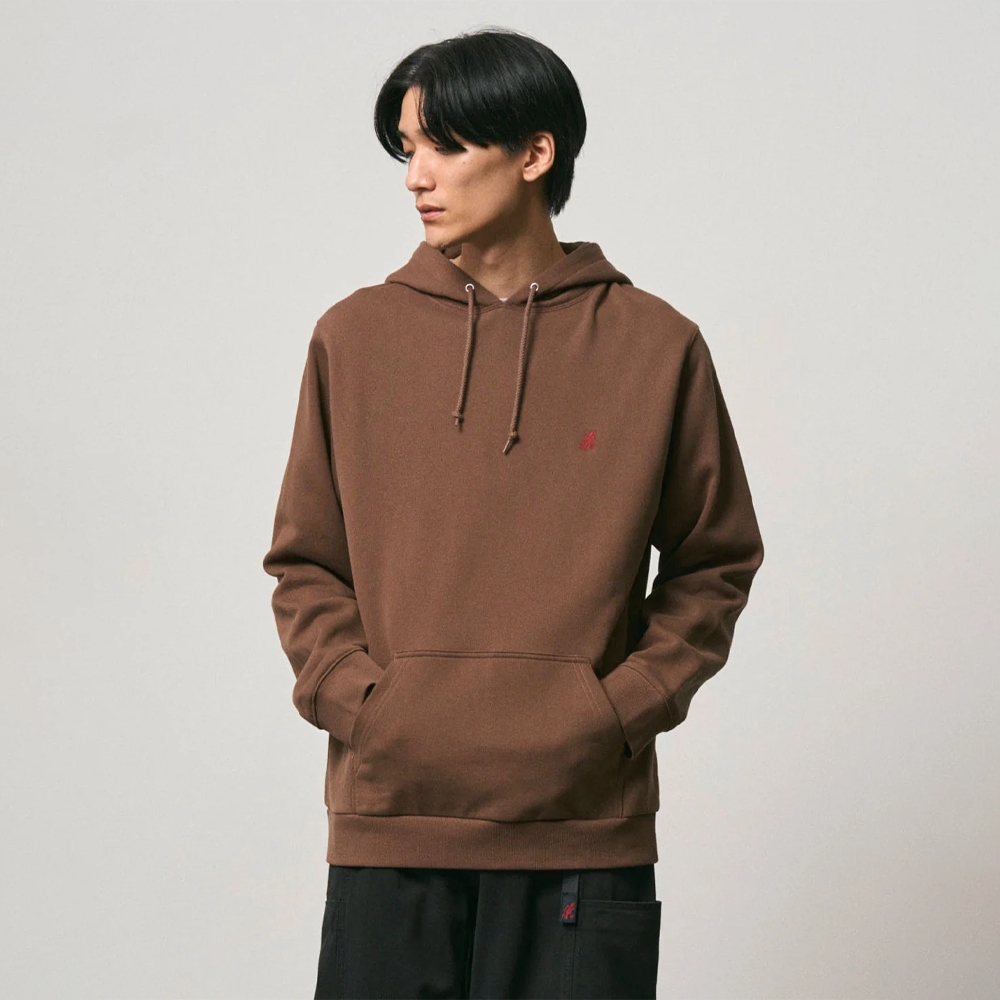 Gramicci One Point Hooded Sweatshirt Brown G309-FT-BRWN