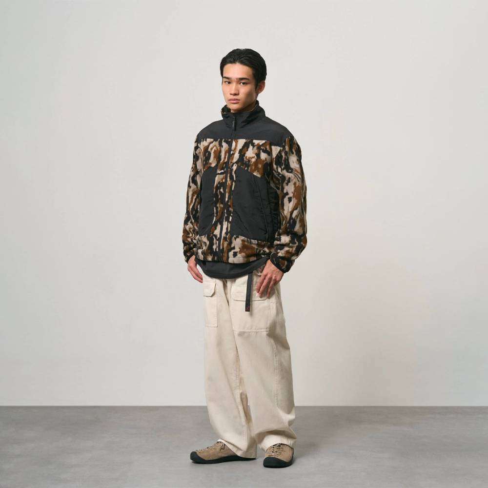 Gramicci Thermal Fleece Jacket Bark Camo G6FM-J001-BKCM