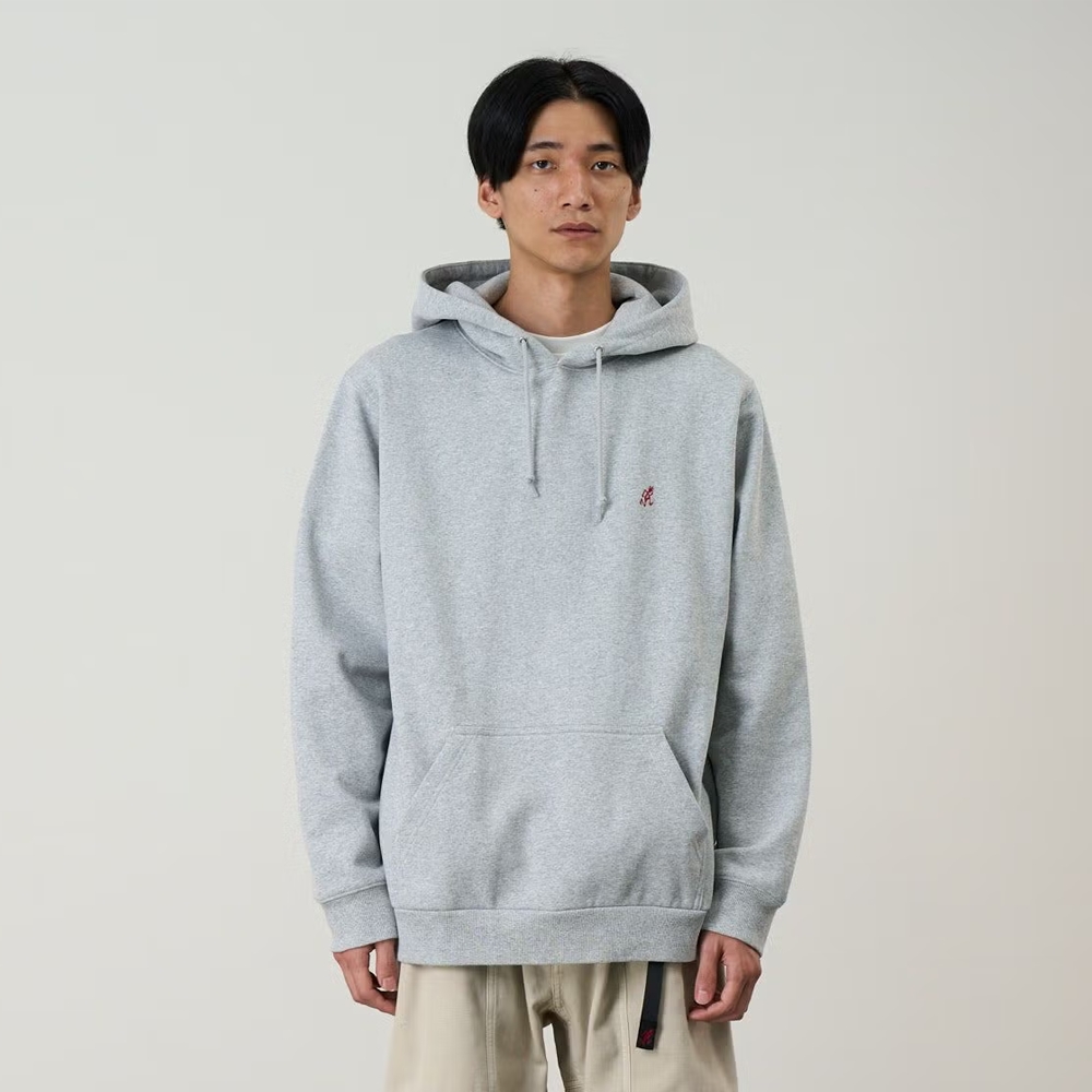 Gramicci One Point Hooded Sweatshirt Heather Grey G309-FT-HTGY
