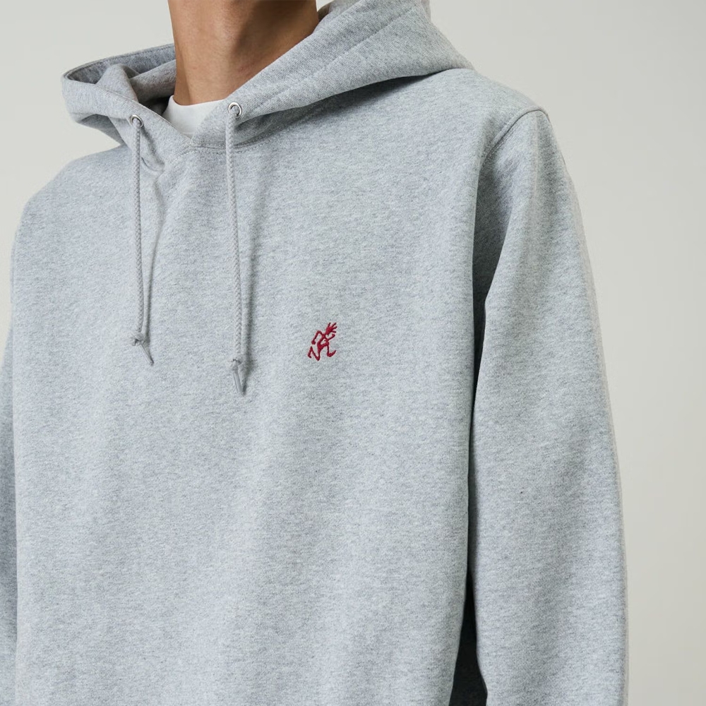 Gramicci One Point Hooded Sweatshirt Heather Grey G309-FT-HTGY