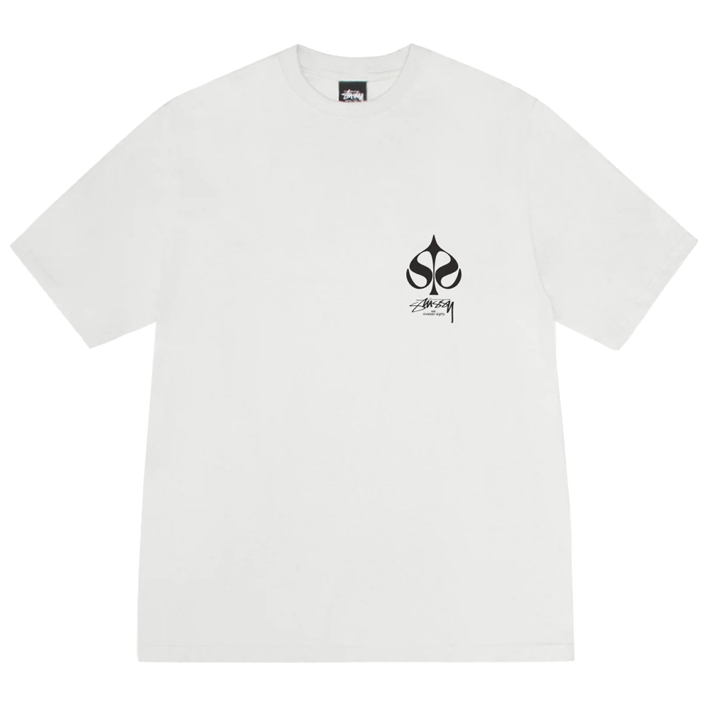 Stussy Spade Tee Pigment Dyed Tee White 1905156_whit