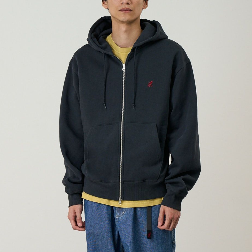 Gramicci One Point Zip Hooded Sweatshirt Vintage Black G310-FT-VTBK
